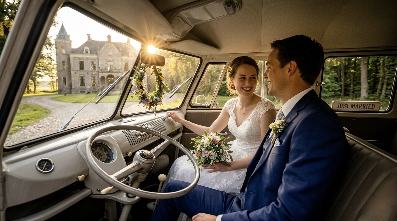 Red Valentine 1963 / Rood VW busje - Afbeelding 3